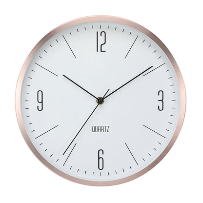 Shopbabad wall clocks - Brushed-Finish Metal Wall Clock in Rose Gold